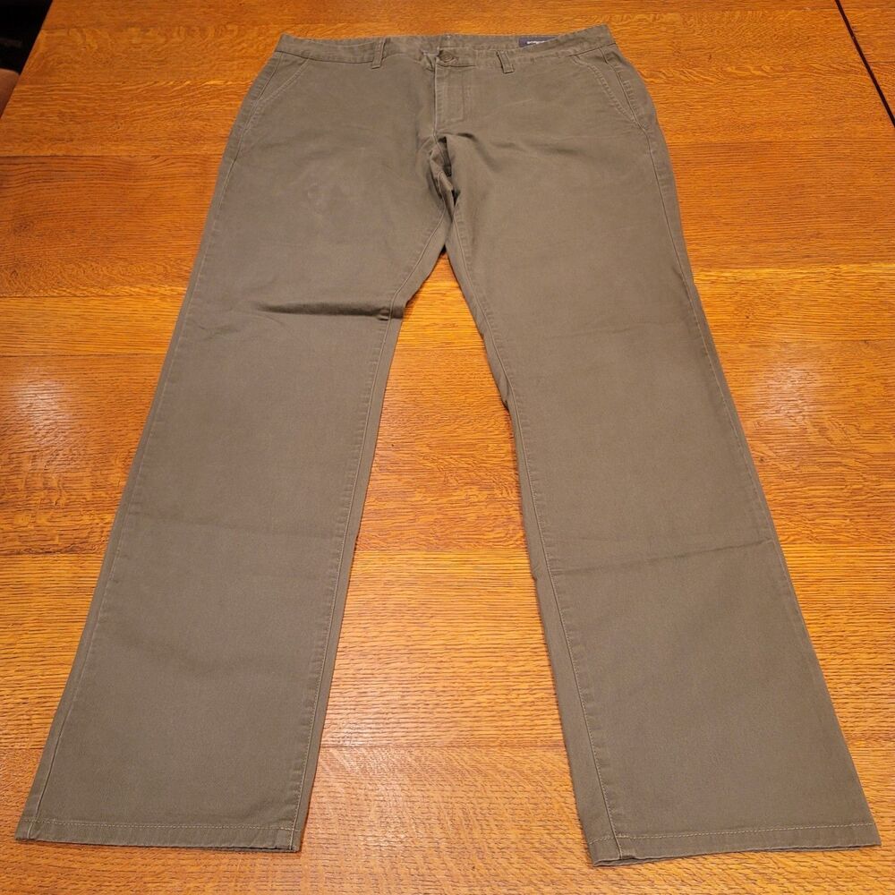 Bonobos Original Chino Slim Pants 36x34 Cotton Stretch Olive Green